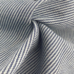 100% Cotton Denim Indigo Blue Railroad Striped Pattern Fabric By The Yard - View 3