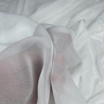 White Cotton Chiffon Sheer Lightweight Fabric by the Yard - Soft and Breathable Fabric for Sewing, Crafts, and Dressmaking - View 2