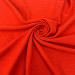 Cotton Red Orange Jersey Knit 100% Fabric By the Yard 58″ - View 2