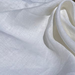 100% Linen 5.5 Oz White Woven Fabric By The Yard - View 2