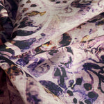 100% Linen Lightweight Japanese Purple Patterned Voile by the Yard - Soft and Breathable Fabric for Sewing, Crafts, and Dressmaking - View 2