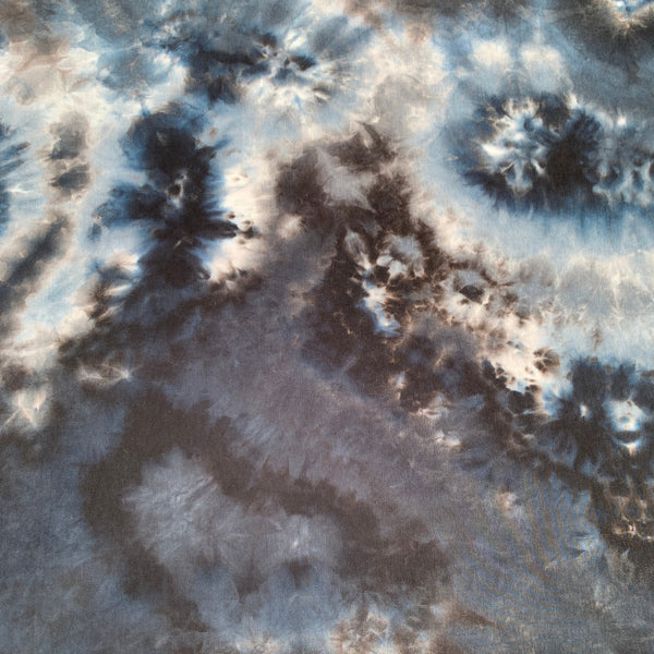 Bamboo Spandex Black, Navy, & White Tie Dye  Lycra Jersey Knit Fabric By the Yard 60″