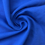 Heavy Cotton French Terry Royal Blue Knit With Matching Jersey and Rib | 450 GSM/22 Oz French Terry Heavy Sweatshirt Fabric By The Yard - View 2