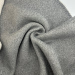 Heavy Fleece Thick Sherpa Heather Gray Cotton Fabric | 500 GSM Heavy Sweatshirt Fabric By The Yard - View 3