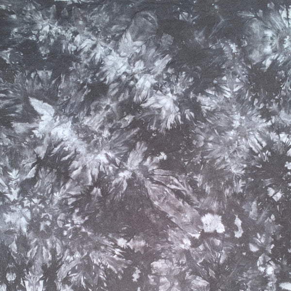 Bamboo Black & Grey Cloud Tie Dye Splash Spandex Jersey Knit 60″ Eco-Friendly Fabric By The Yard Good For Face Mask