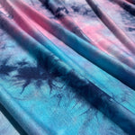Blue,Pink & Purple Cloud Tie Dye Splash Bamboo Spandex Jersey Knit 60″ Eco-Friendly Fabric By The Yard Good For Face Mask eco-friendly - View 2