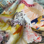 100% Linen Lightweight Japanese Pattern, Linen Voile by the Yard - Soft and Breathable Fabric for Sewing, Crafts, and Dressmaking - View 2