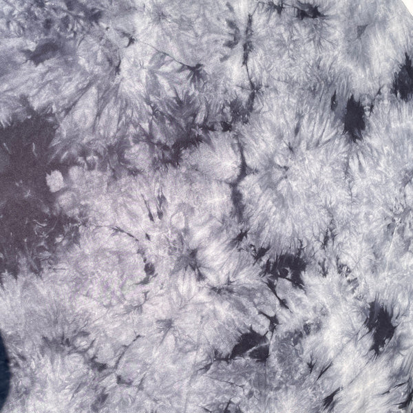 Bamboo Spandex Jersey Knit Charcoal Gray & White Cloud Tie Dye Splash 60″ Eco-Friendly Sustainable Fabric By The Yard