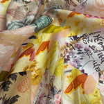 100% Linen Lightweight Japanese Pattern, Linen Voile by the Yard - Soft and Breathable Fabric for Sewing, Crafts, and Dressmaking - View 3