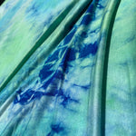 Bamboo Spandex Jersey Knit Blue, Green, & White Cloud Tie Dye Splash 60″ Eco-Friendly Fabric By The Yard - View 2