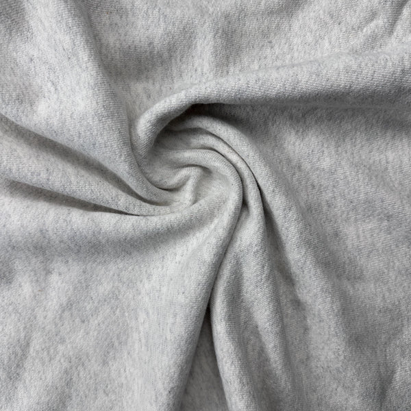 Heavy Cotton French Terry Oatmeal Gray Knit With Matching Jersey and Rib | 450 GSM/22 Oz French Terry Heavy Sweatshirt Fabric By The Yard