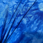 Bamboo Spandex Jersey Knit Royal Blue & White Cloud Tie Dye Splash 60″ Eco-Friendly Fabric By The Yard - View 4