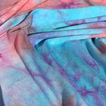 Bamboo Spandex Coral/Fuchsia Tie Dye Lycra Jersey Knit Fabric By the Yard 60″″ - View 2
