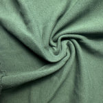 Heavy Cotton French Terry Hunter Green Knit With Matching Jersey and Rib | 450 GSM/22 Oz French Terry Heavy Sweatshirt Fabric By The Yard - View 3