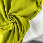 Moss Green Cotton Jersey Spandex 10 oz Medium Weight Eco-Friendly Sustainable Fabric By the Yard - View 3