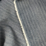 100% Cotton Denim Indigo Blue Herringbone Chevron Striped Pattern Denim Fabric By The Yard - View 5