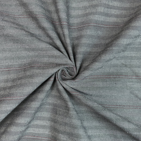 Cotton Denim, Herringbone · black