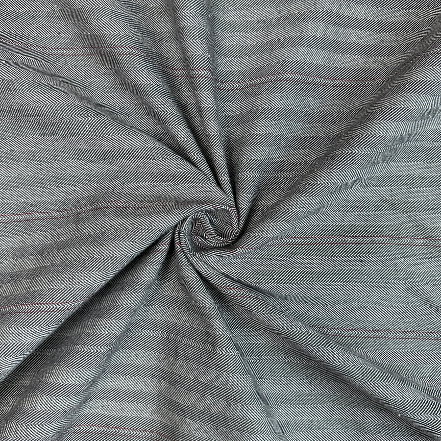Cotton Denim, Herringbone · black