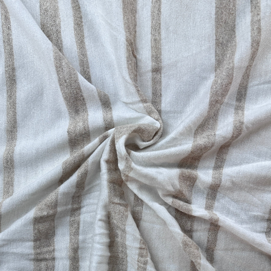 Cotton Jersey Stripe · beige/white