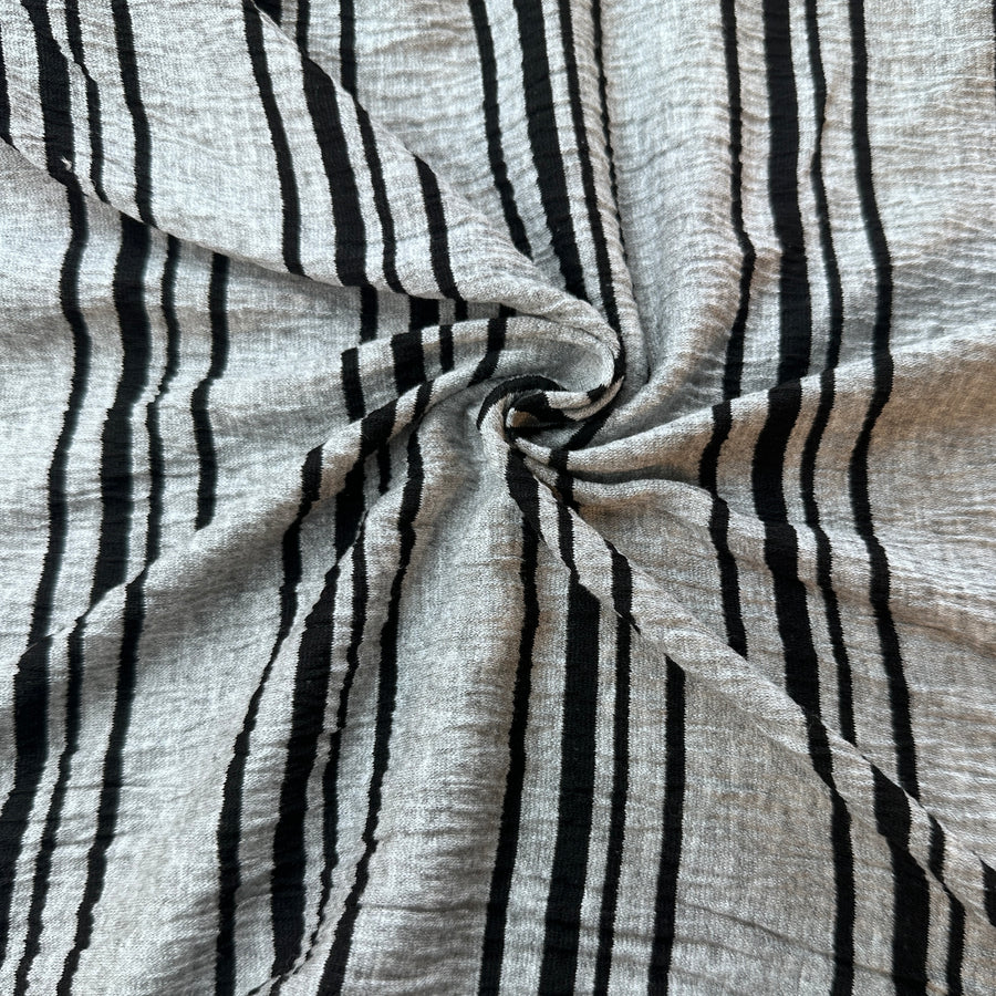 Cotton Jersey Stripe · gray/black