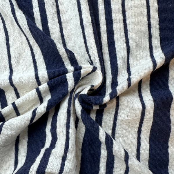 Cotton Jersey Stripe · navy/cream