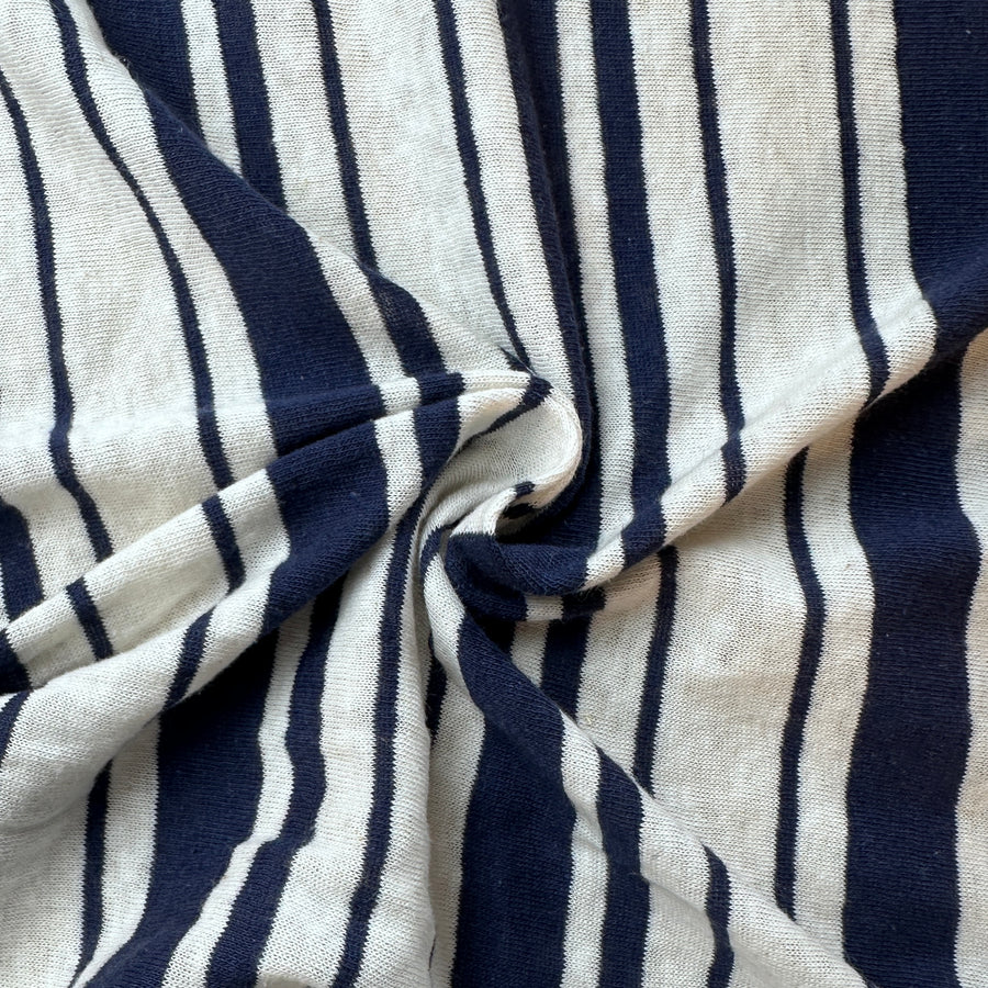 Cotton Jersey Stripe · navy/cream