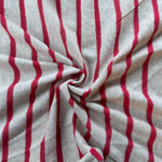 Cotton Jersey Stripe · red/beige