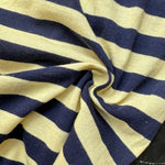 Cotton Jersey Stripe · navy/yellow