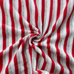 Cotton Jersey Stripe · red/gray