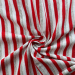 Cotton Jersey Stripe · red/gray