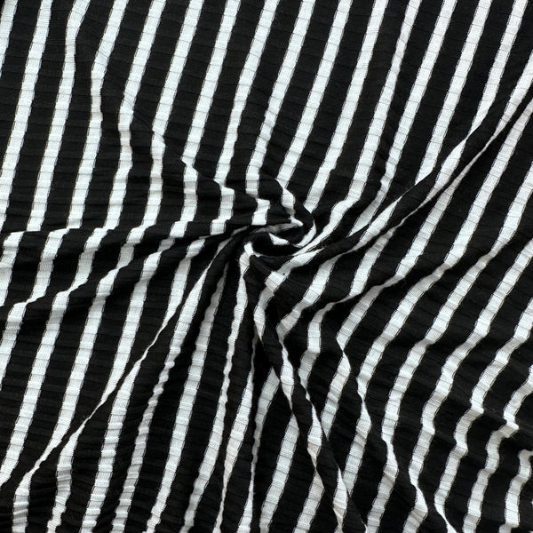 Cotton Jersey Stripe · black/dark gray