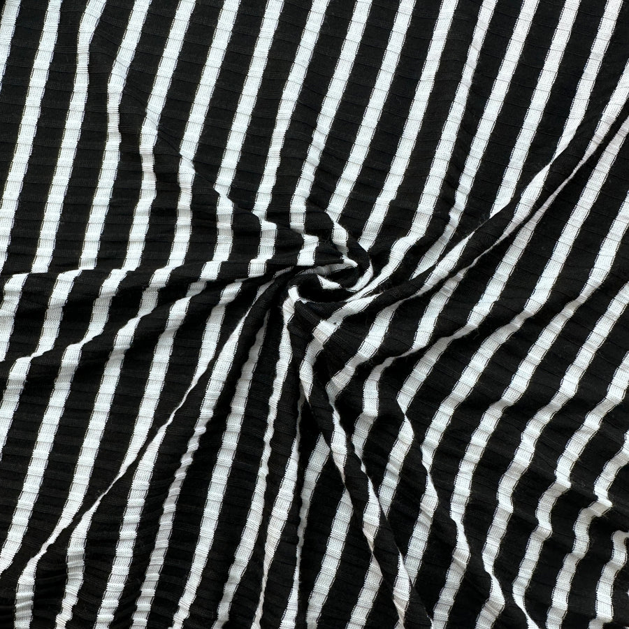 Cotton Jersey Stripe · black/dark gray
