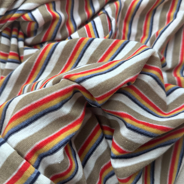 Cotton Jersey Stripe · red/yellow