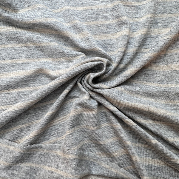 Cotton Jersey Stripe · heather gray