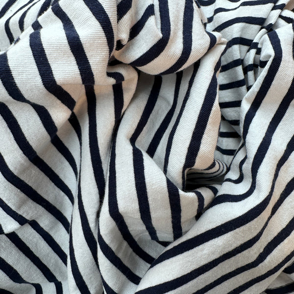 Cotton Jersey Stripe · navy/white