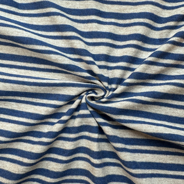 Cotton Jersey Stripe · blue/light gray