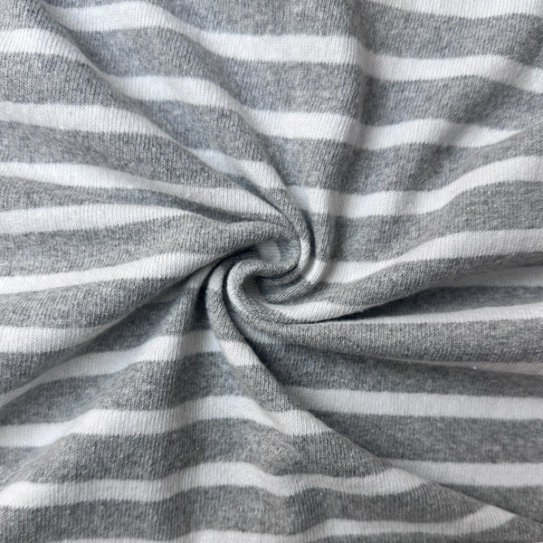 Cotton Jersey Stripe · gray/white