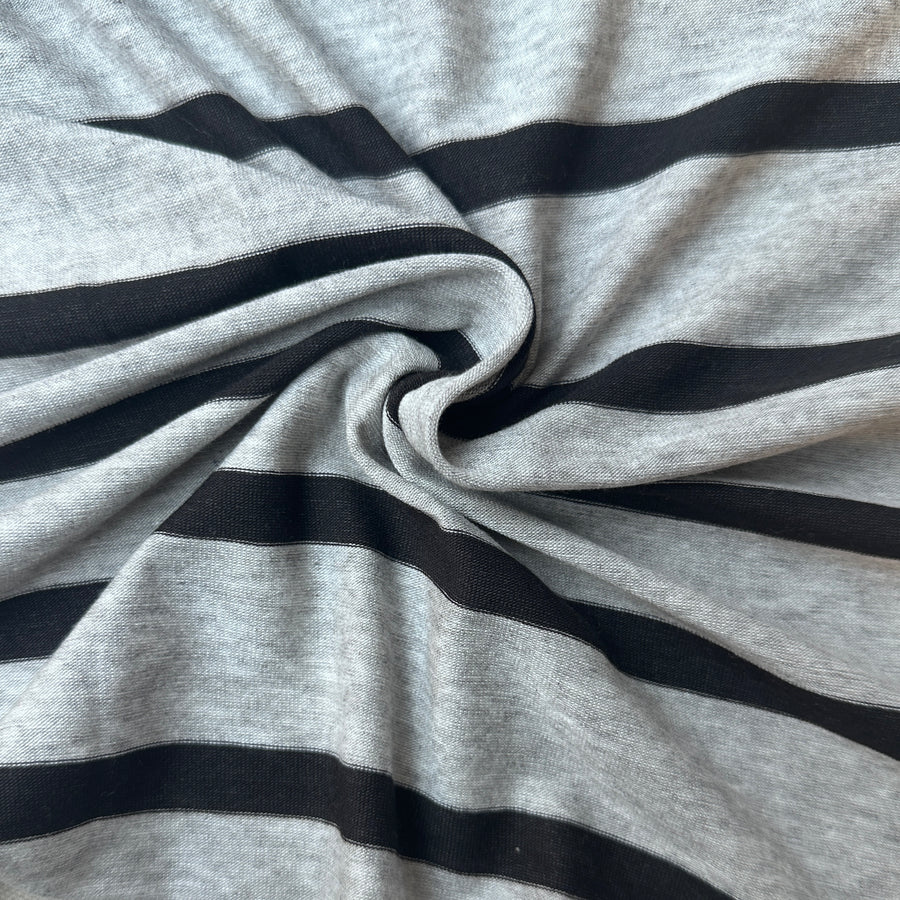 Cotton Jersey Stripe · gray/black
