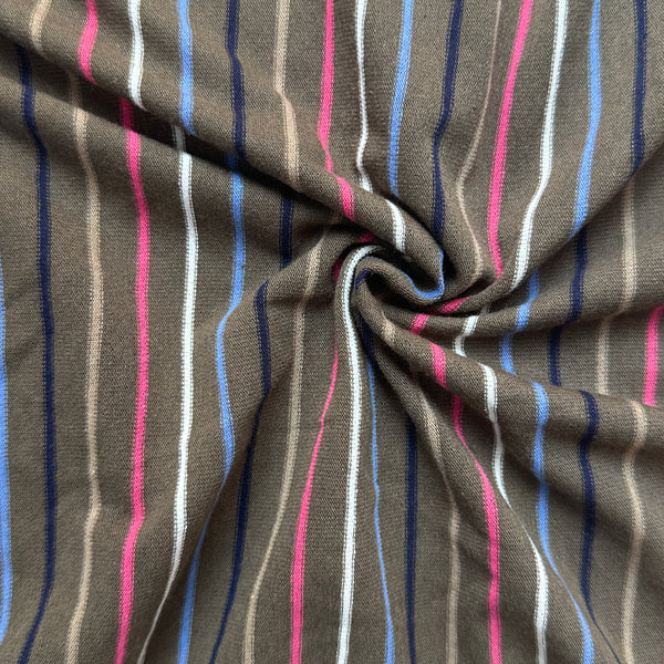 Cotton Jersey Stripe · brown/pink