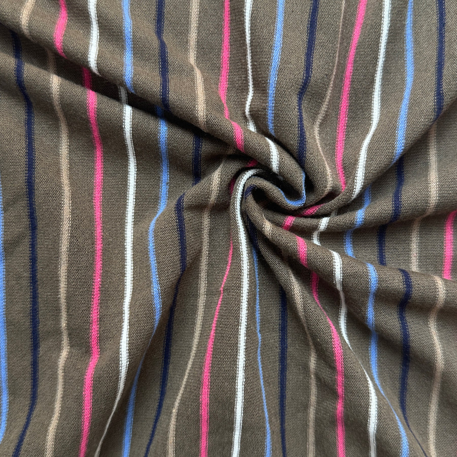 Cotton Jersey Stripe · brown/pink