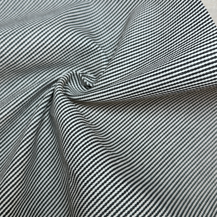 Denim Stripe · thin, black/white