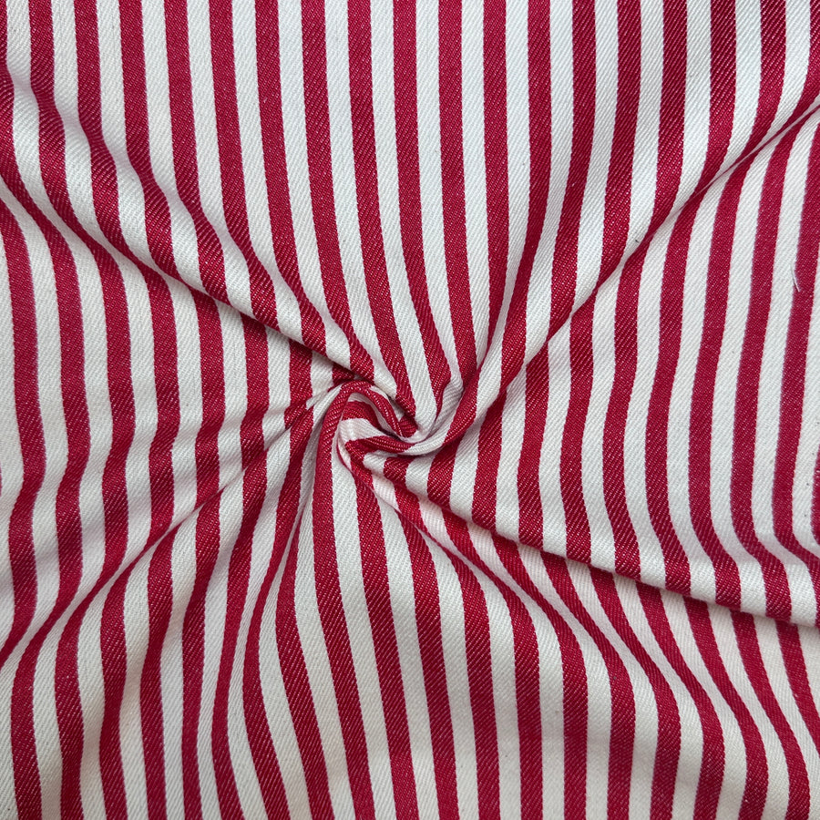 Denim Stripe · red/white