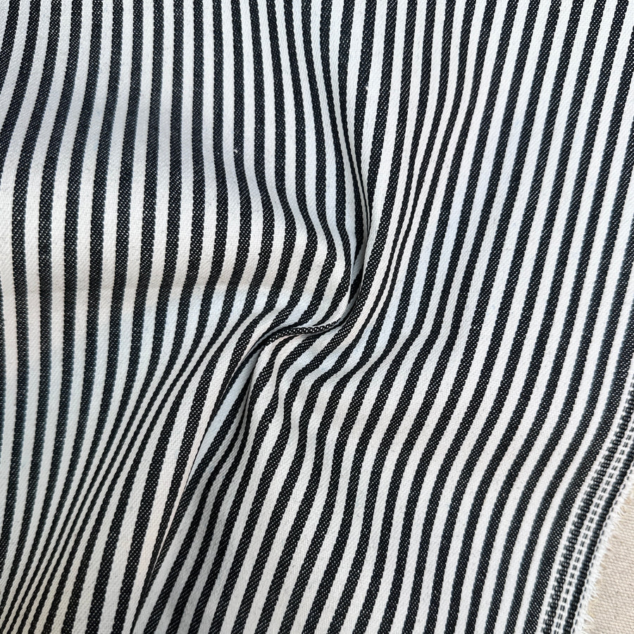 Denim Stripe · thin, black/white