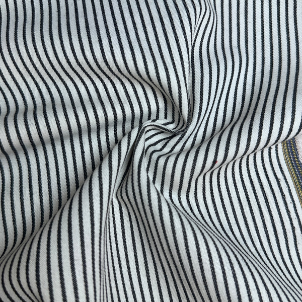 Denim Stripe · faded black/white