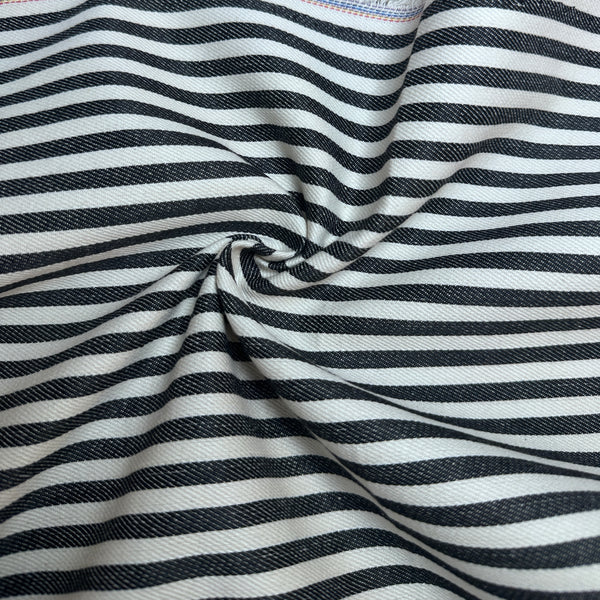 Denim Stripe · black/white