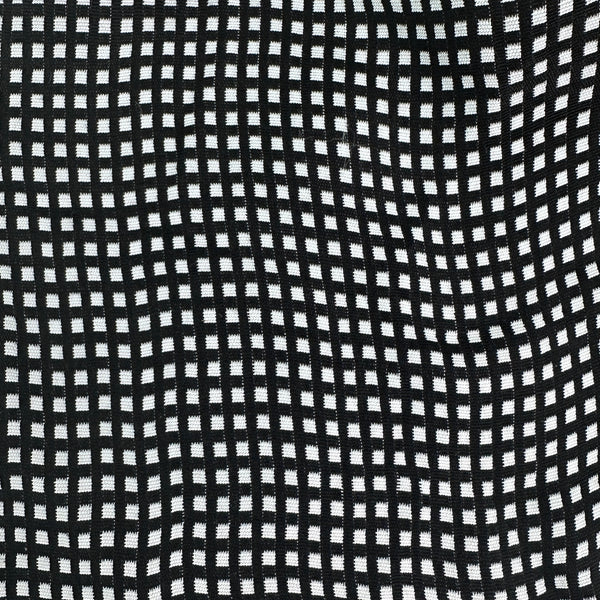 Black & White Checkered Jacquard Woven Fabric | By the Yard |