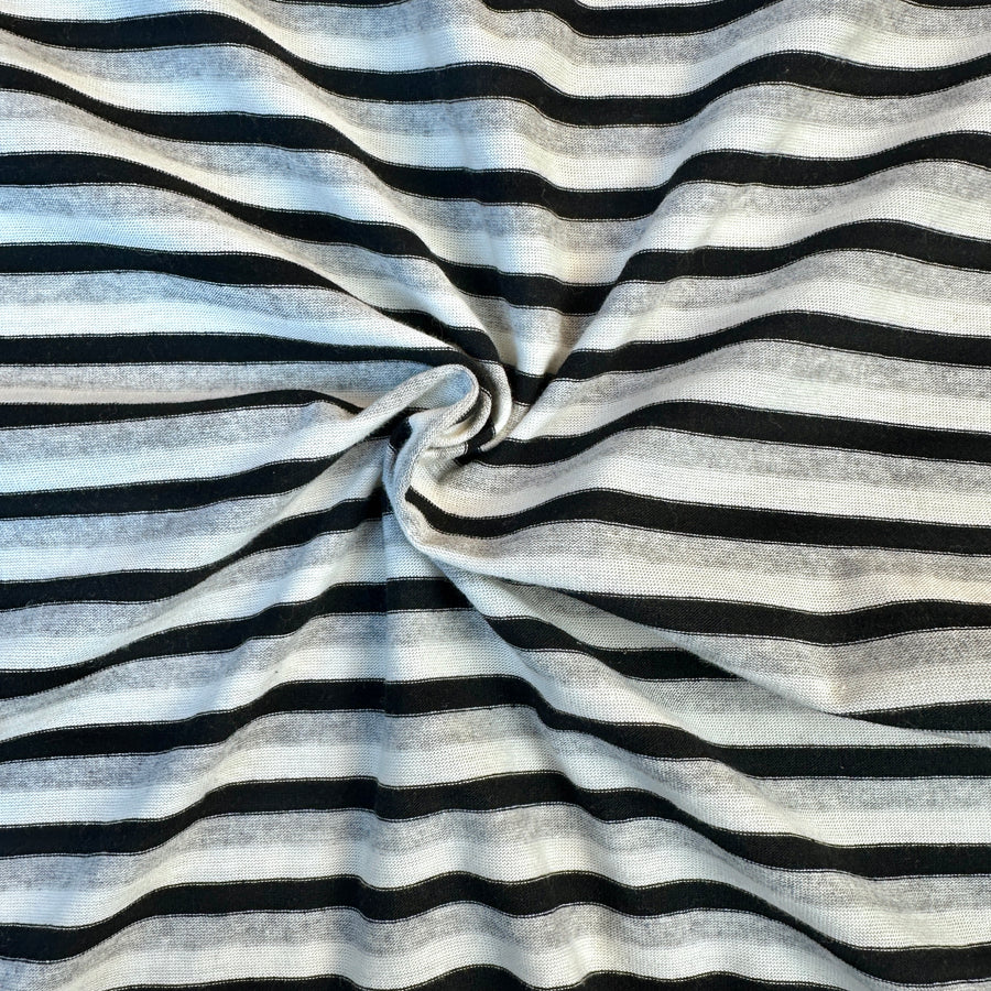 Cotton Jersey Stripe · black/gray