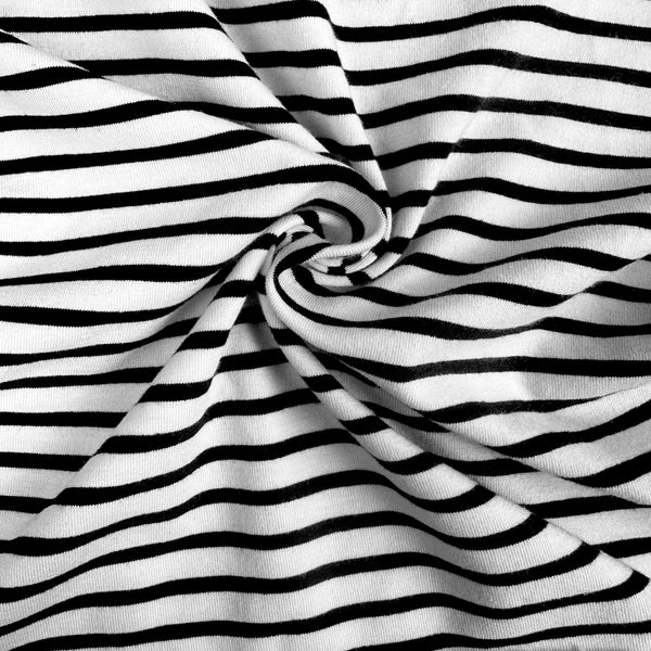 Cotton Jersey Stripe · black/cream