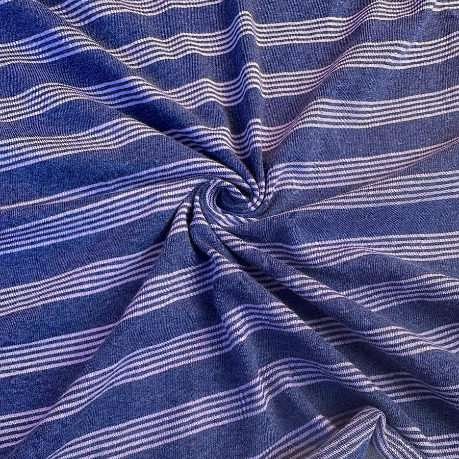 Cotton Jersey Stripe · purple