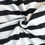 Cotton Jersey Stripe · black/white